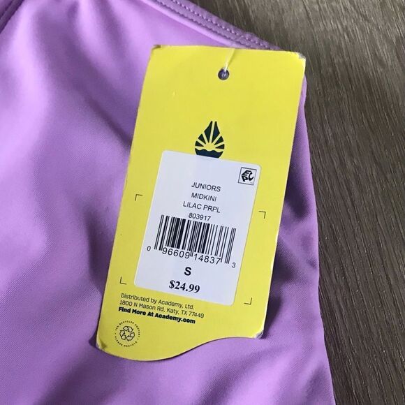 NWT … O’RAGEOUS “Size: S / Juniors” Lilac Midkini / Swimsuit Top - Picture 4 of 5